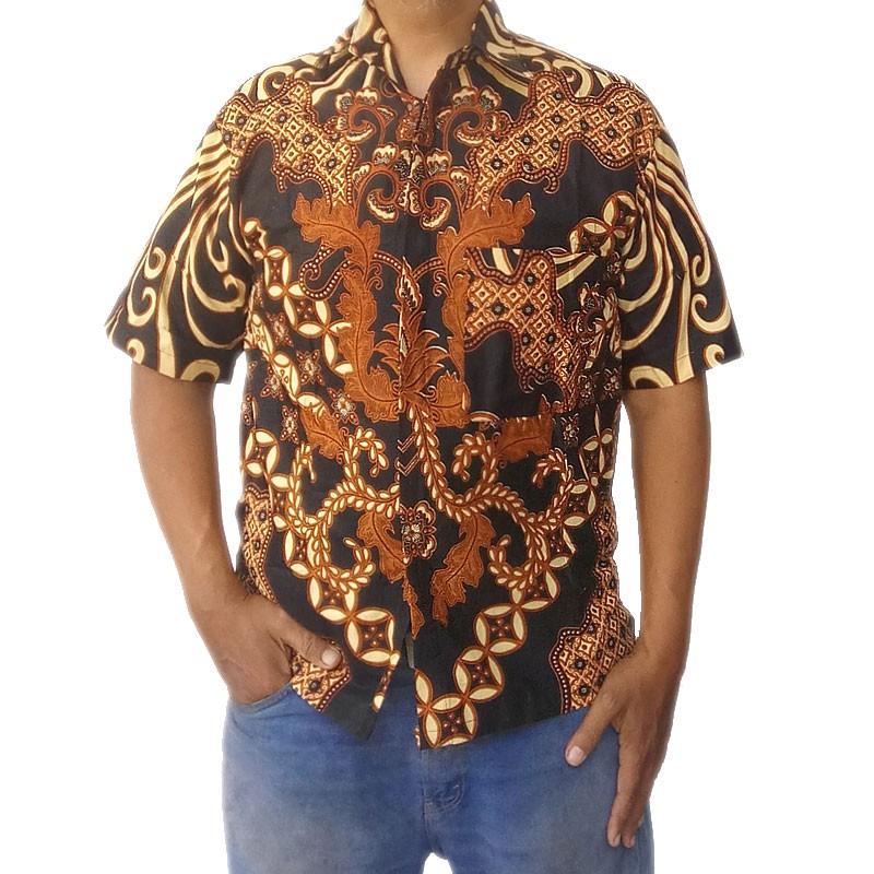 Kemeja Batik Sogan Katun Halus