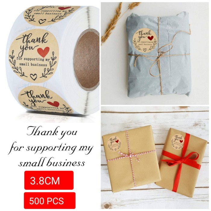 

Stiker THANK YOU FOR SUPPORTING MY SMALL BUSINESS 500pcs LARGE Label
