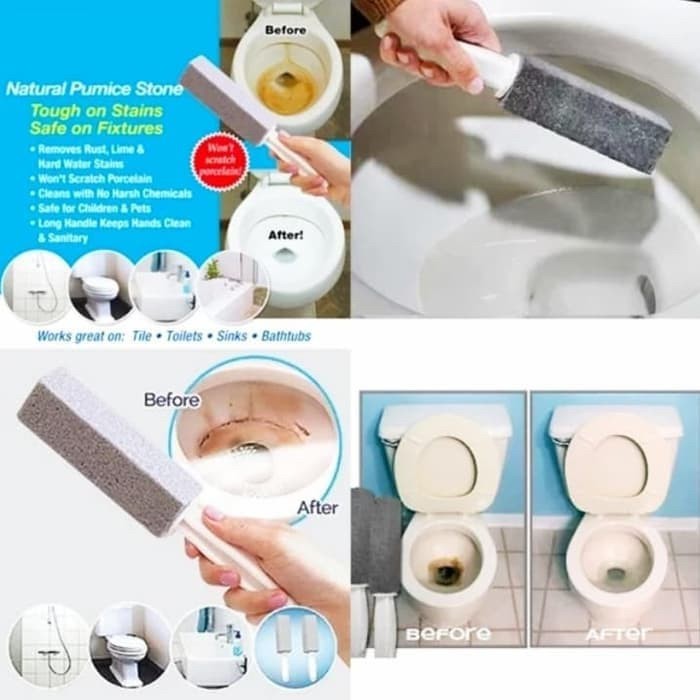 Alat Pembersih Kerak Plak WC Toilet Keramik Wajan Ring X Pumice Stone