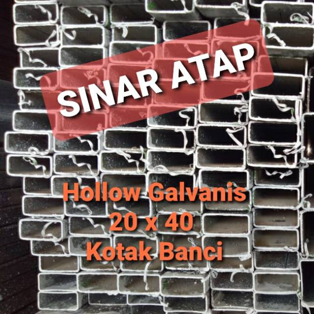 Jual Besi Hollow Galvanis X Kotak Banci X Tebal Mm Full Panjang Meter Shopee