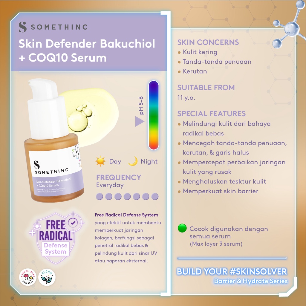 [PROMO SPESIAL] BPOM SOMETHINC SKIN SOLVER BARRIER &amp; HYDRATION Series 20ml - 3% Astaxanthin + Chlorelina | Skin Defender Bakuchiol + COQ10 | Resurrect Multibiome Serum Wajah 100% ORIGINAL TERMURAH