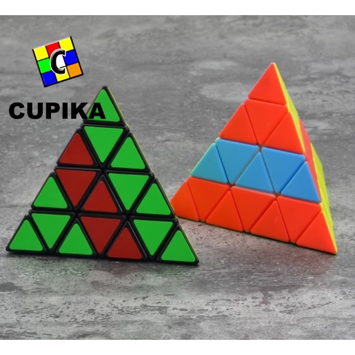 Rubik LEFUN Piramid 4x4 Pyraminx Segitiga Magic Cube Stickerless