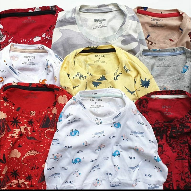 Kaos Karakter GAP Junior GAJAH PUTIH (8-10t)