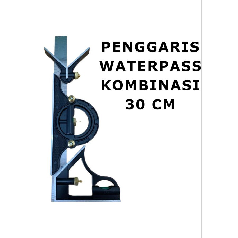 Penggaris siku waterpass l kombinasi combination square ruler woodworking