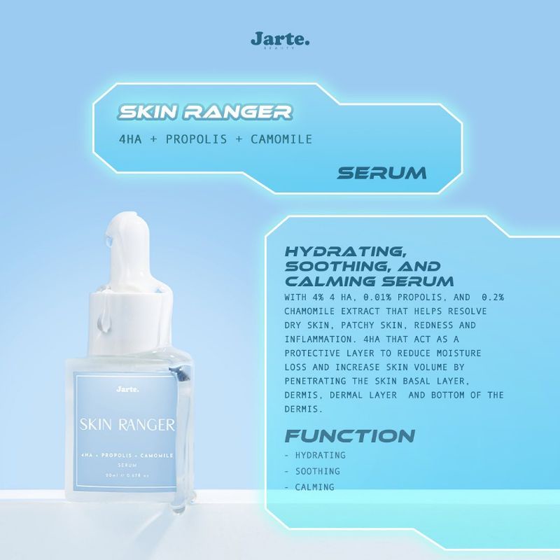 (GOSEND/COD) JARTE SKIN RANGER GLYCOLIC ACID + NIACINAMIDE + LICORICE + TRANEXAMIC ACID SERUM - BAKUCHIOL LUXURIOUS FACE OIL - NIACINAMIDE + GINSENG + COLLAGEN SERUM - MUGWORT + 2 CERAMIDE - 4HA + PROPOLIS + CHAMOMILE - SERUM JERAWAT PEMUTIH - EXFOLIATING