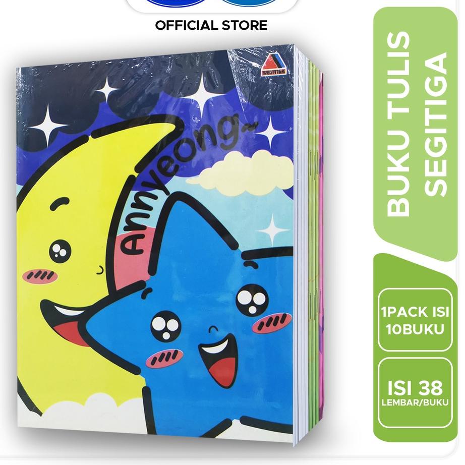 

IDOLMART Buku Tulis Kwarto SEGITIGA isi 38 Lembar - 1 Pak isi 10 Buku Kuarto リ