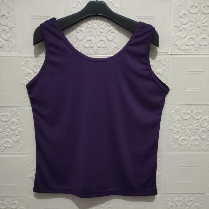 Singlet jumbo /Tanktop tali gede / Tanktop polos-Ungu anggur