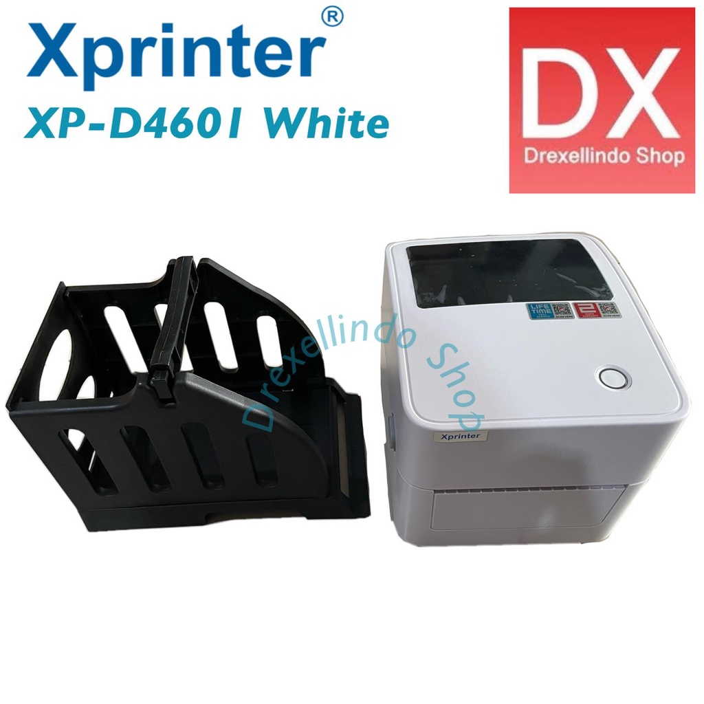 Printer Thermal BARCODE XPRINTER XP-4601B WHITE FREE HOLDER 4601B BLUETOOTH