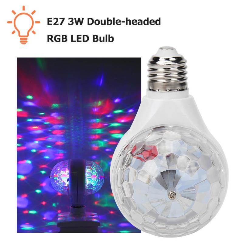 [ Double head  colorful Lighting  crystal magic ball Light For Shade KTV Bar Disco Party stage Atmosphere ]