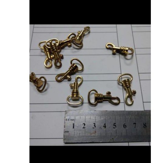 kaitan 1 cm tali tas variasi warna kuning kilap emas (100 pcs).