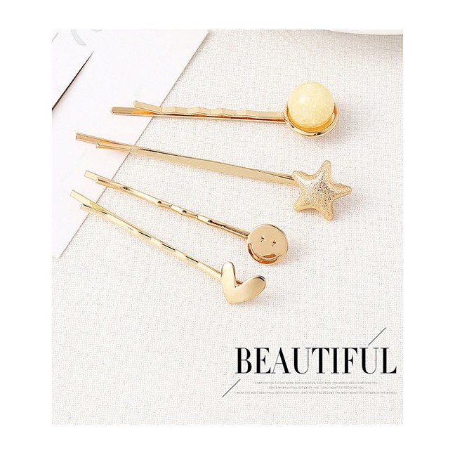 LRC Jepit Rambut Fashion Starfish Hairpin Set Y6169X