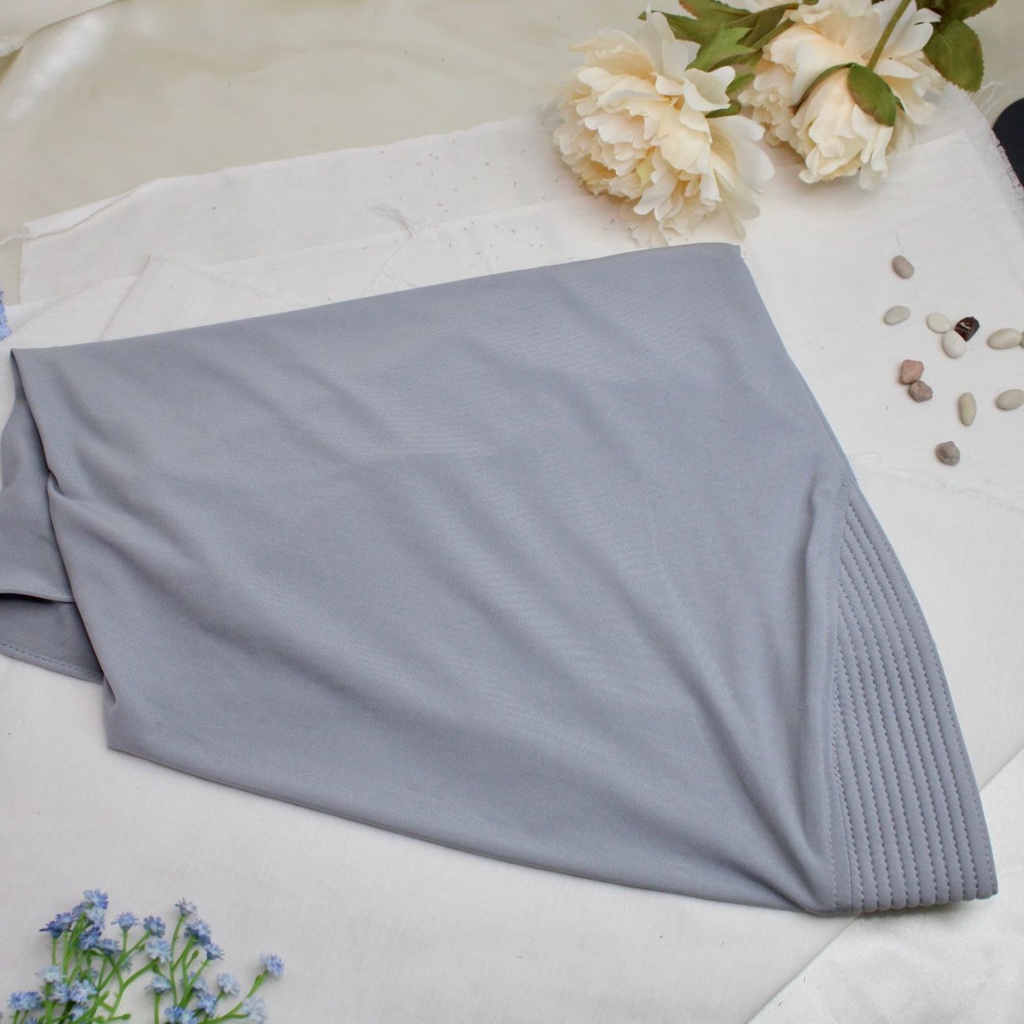 TF504 PREMIUM Jilbab Bergo Snada Hijab Sporty Instant Hijab Jersy Termurah Terlaris-SILVER