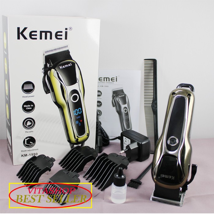 Kemei KM 1990 ALAT CUKUR RAMBUT TURBO HAIR CLIPPER MESIN PANGKAS MULTI CUT RECHARGER