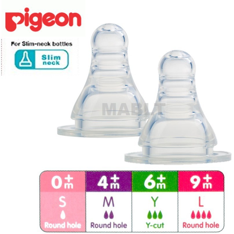 Pigeon Peristaltic Nipple Peristaltik Teat Dot Standart Neck Dot Slim Neck Isi 3