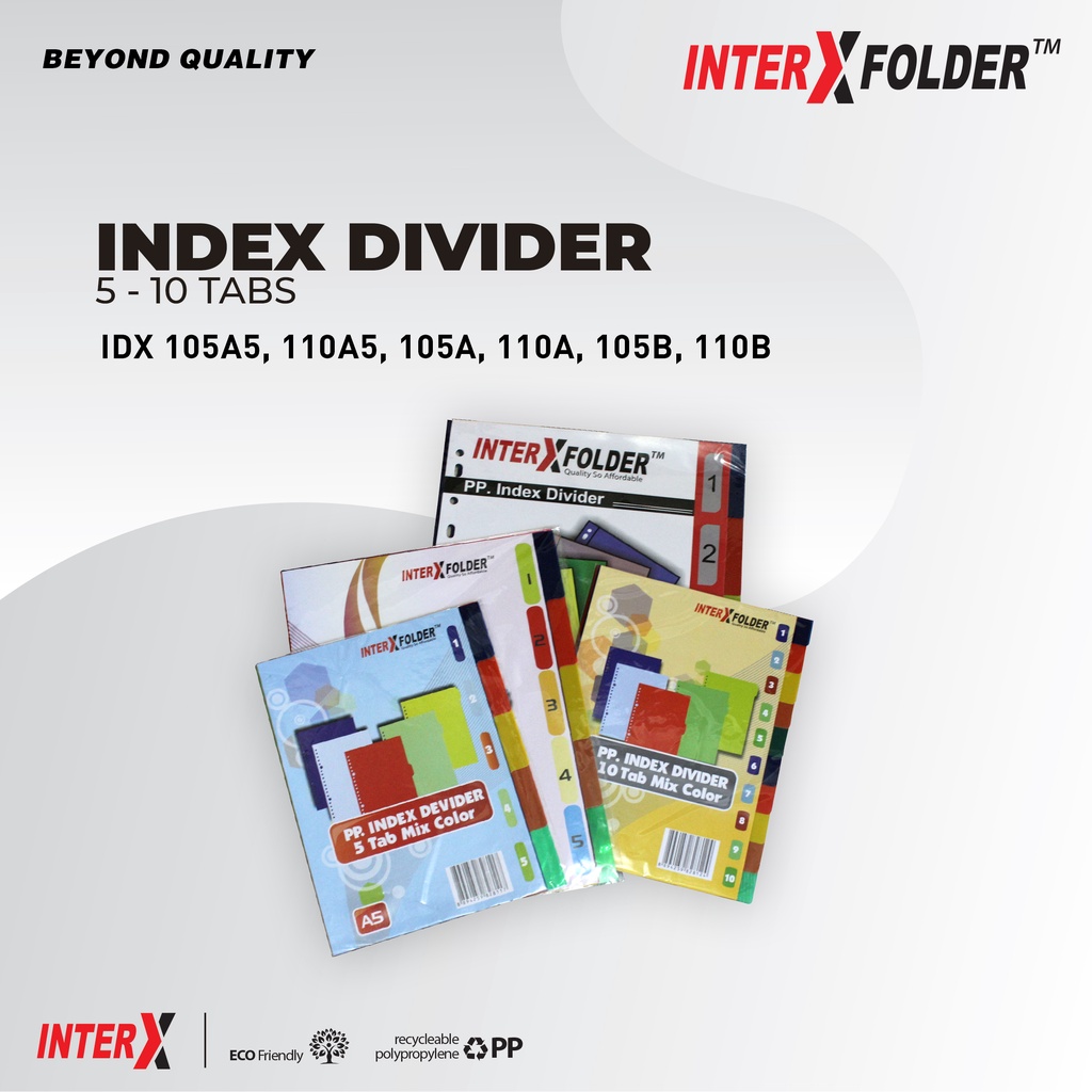 

Divider / Pembatas Binder Note INTERX Ukuran B5