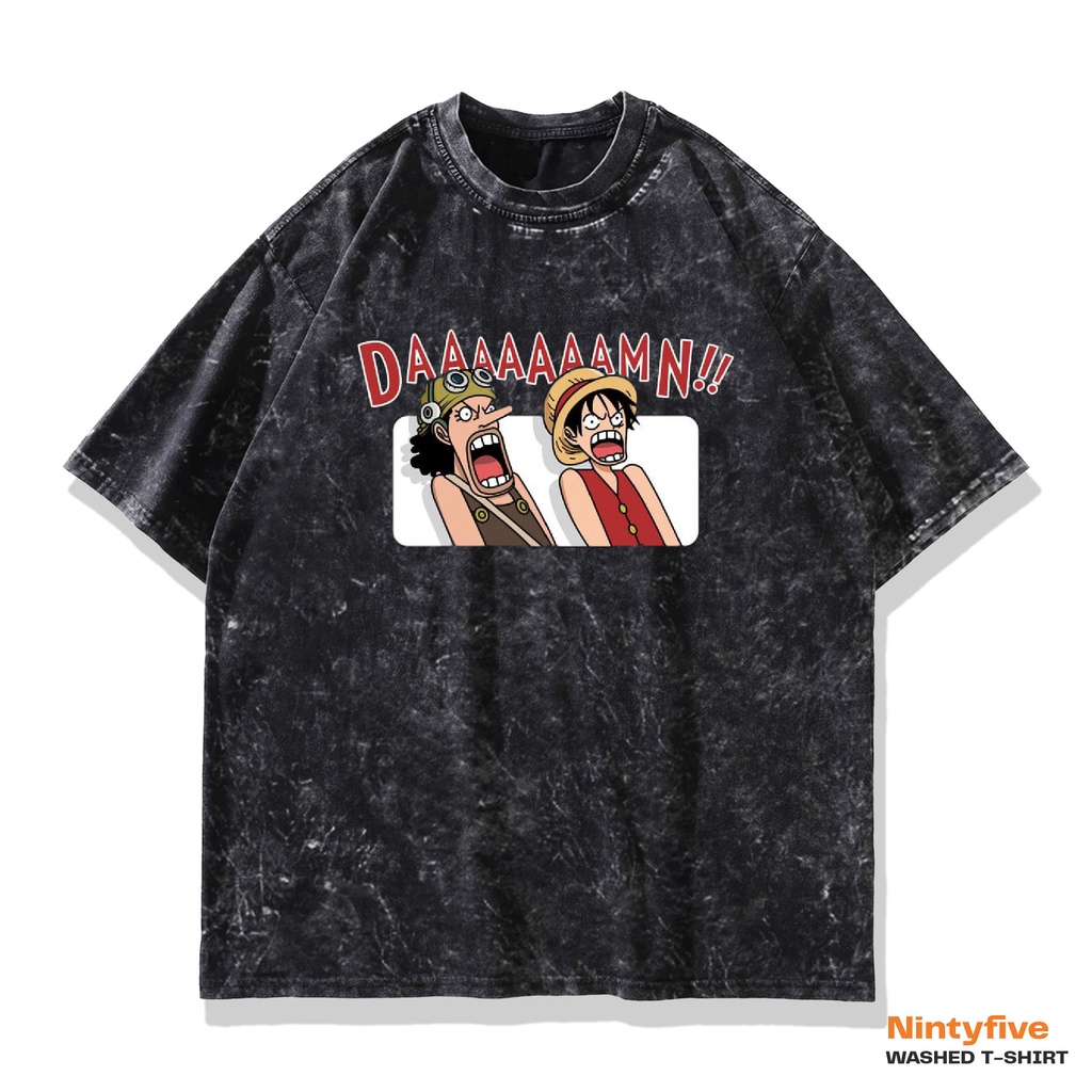 T-shirt One Piece Oversize Washed Printed On Cotton Material