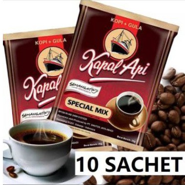 

kopi kapal api mix kemasan 25gr harga per 1 renceng /10pcs