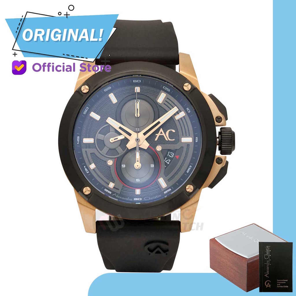 Jam Tangan Pria Analog Alexandre Christie 9602MC AC9602 AC 9602 MC 9602 MCRBRBA Original Garansi Res
