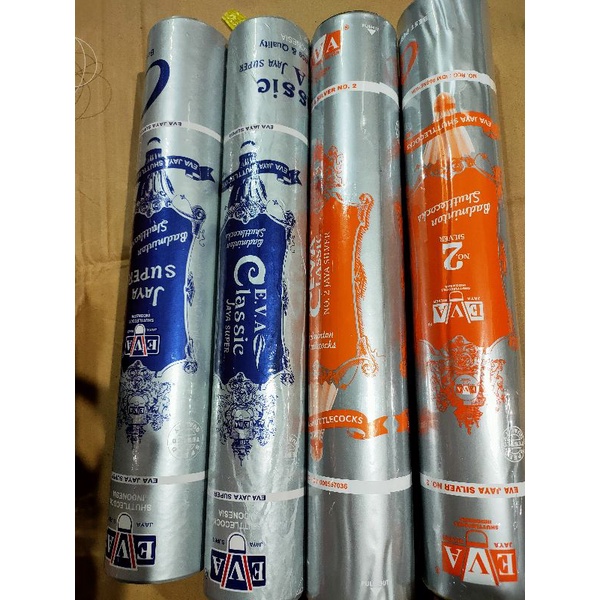 Shuttlecocks eva jaya silver orange silver biru