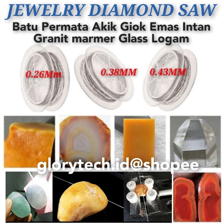 Mata Gergaji Ukir Panjang 1 Meter/ Diamond Wire Saw Blade