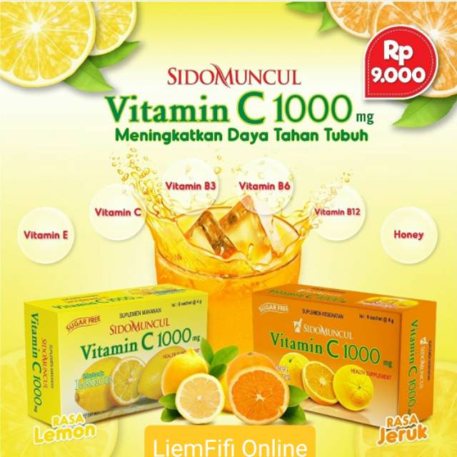 Vitamin C 1000 Mg Sidomuncul Per Box Isi 6 Shopee Indonesia