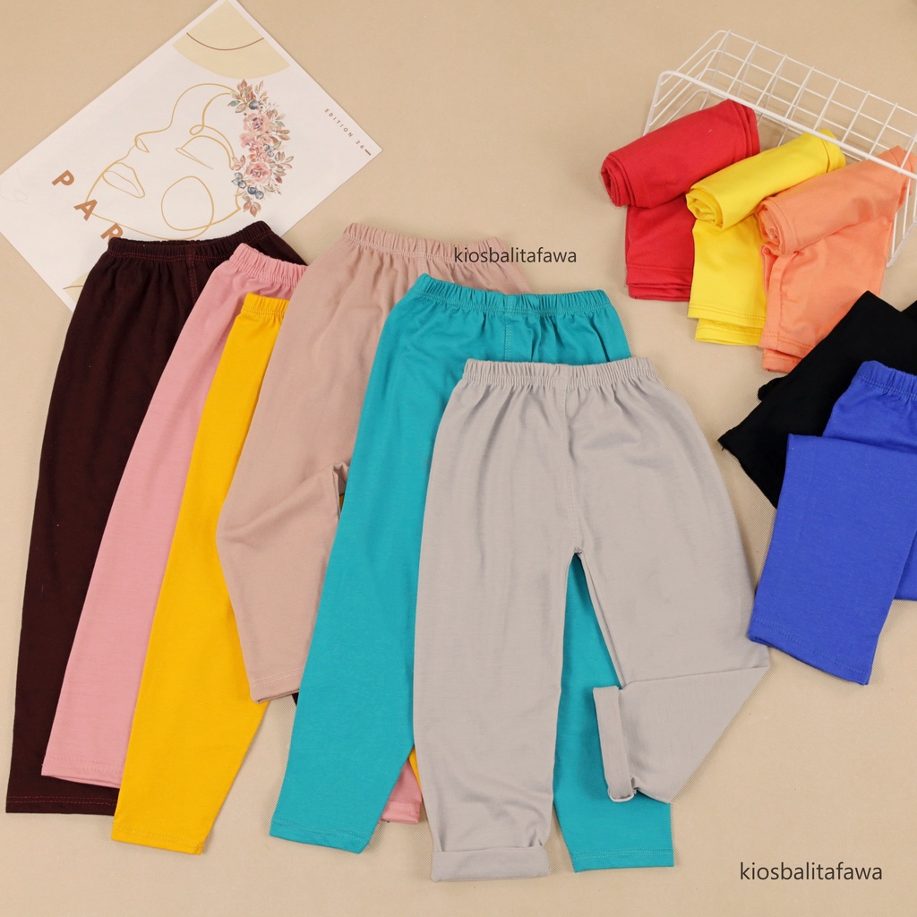 (Bisa Pilih Warna) Legging Anak Perempuan /  Lejing Murah Balita Celana Panjang Leging Laging Ketat Polos