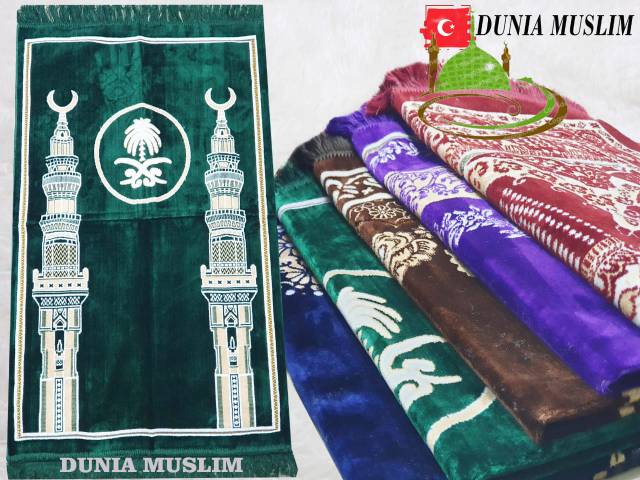 Sajadah turky lembut besar 70x110 perlengkapan sholat pakaian muslim