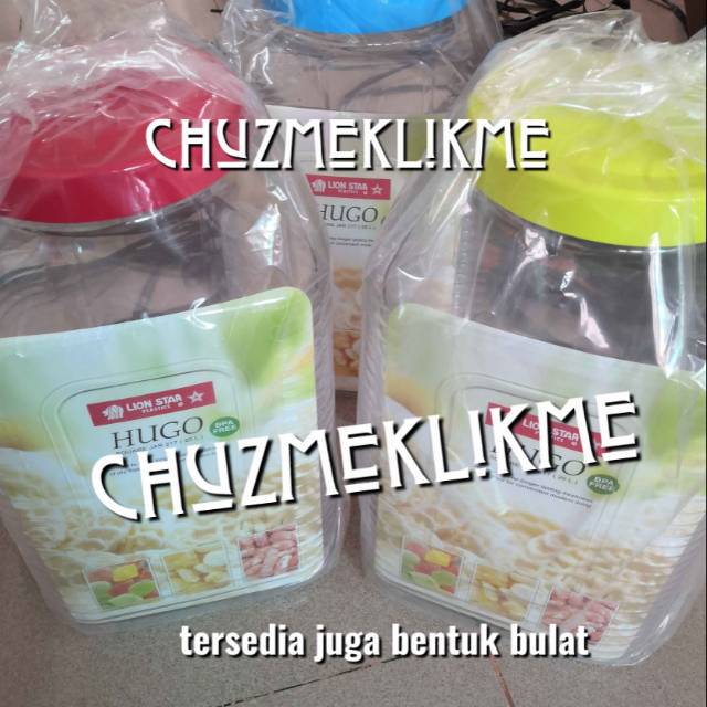Toples Hugo lion star 10 liter (kotak, bulat)/Toples kerupuk Hugo lion star PP-37 PP-57