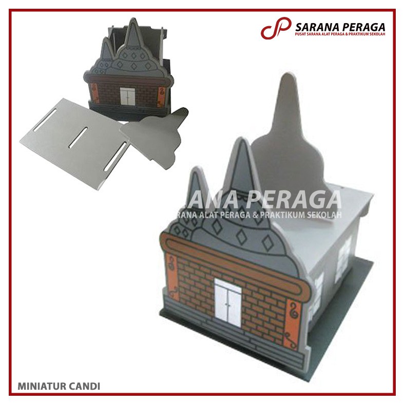 SaranaPeraga - Miniatur Vihara / Maket Rumah Ibadah Kayu Agama Budha /  Rumah Ibadah 3 Dimensi Vihar