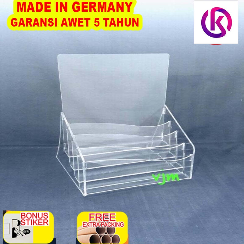 

Grosir Acrylic tempat Brosurr Folio : 2 (4 susun)