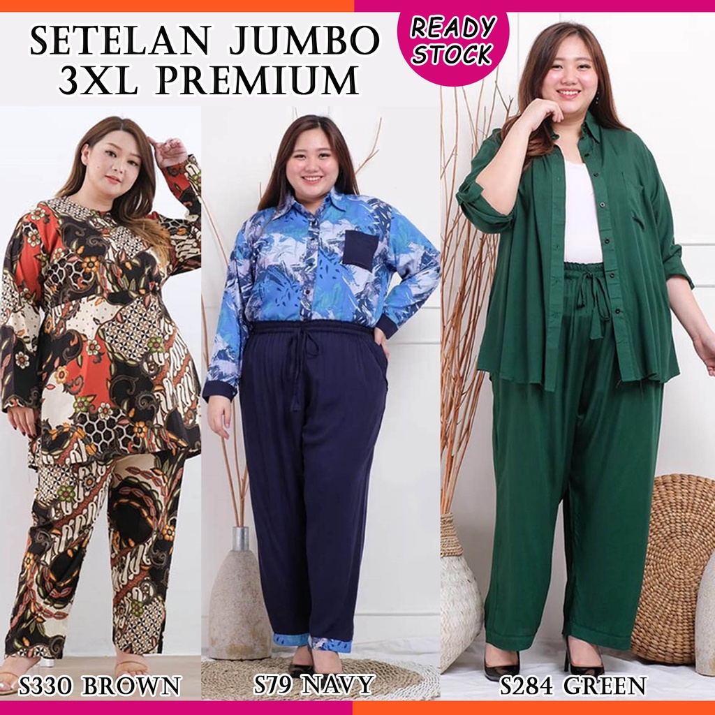 BIGCLO - (COD) LD 130cm Setelan Jumbo 3XL Celana Panjang