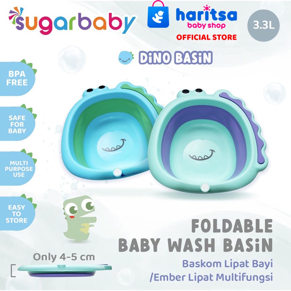 Sugar Baby Foldable Baby Wash BASIN RABBIT BASIN DINO SERIES