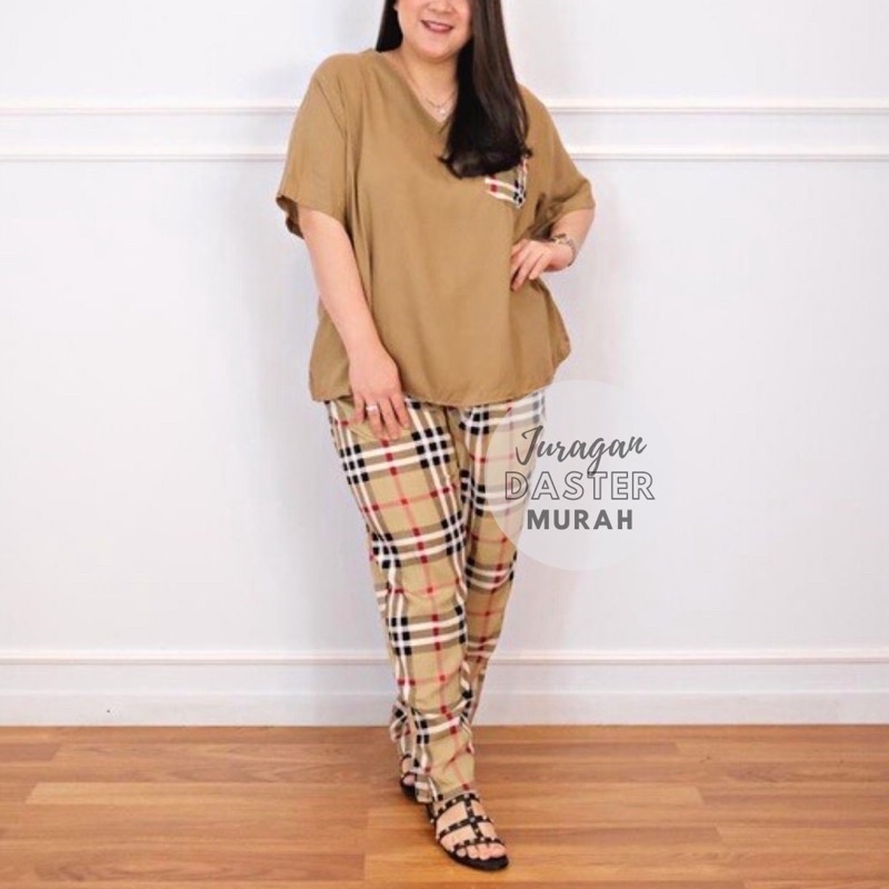 BABYDOLL JUMBO RAYON FIT TO XXXL LD 130 (CELANA PANJANG) SERI 1 LD125 LD130 | PIYAMA BIG SIZE CELANA PANJANG KULOT BAHAN RAYON | BAJU TIDUR BIGSIZE | ONESET BIGSIZE CELANA PANJANG | SETELAN JUMBO DEWASA BAHAN RAYON PREMIUM