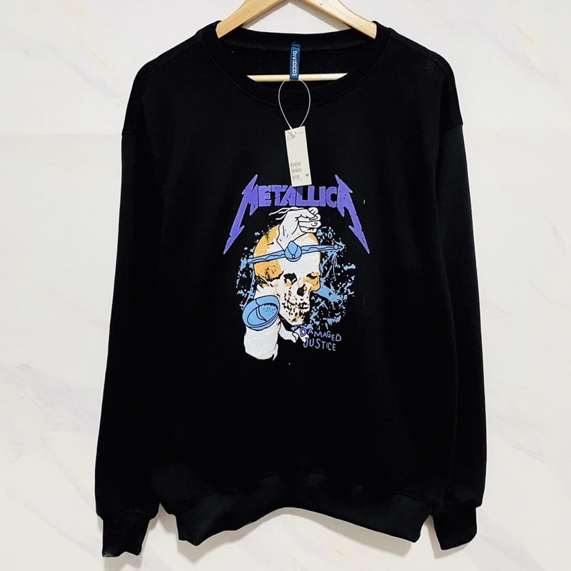 CREWNECK H&M METALLICA JUSTICE DAMAGE