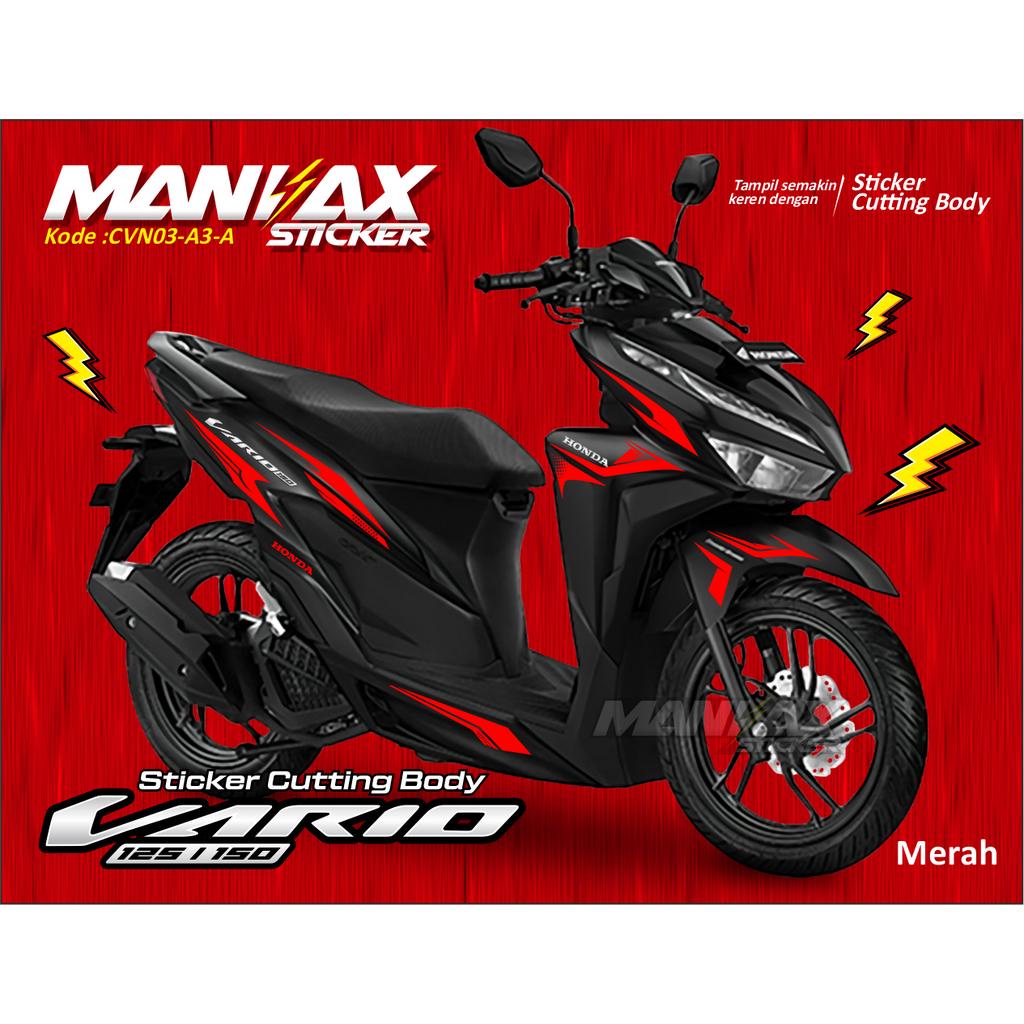 [TERBARU] STICKER MOTOR VARIO NEW 2019 MERAH - CUTTING STIKER FOR HONDA VARIO NEW 125-150