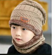 Kupluk Syal Anak Beanie Anak Topi Musim Dingin Set Rajut