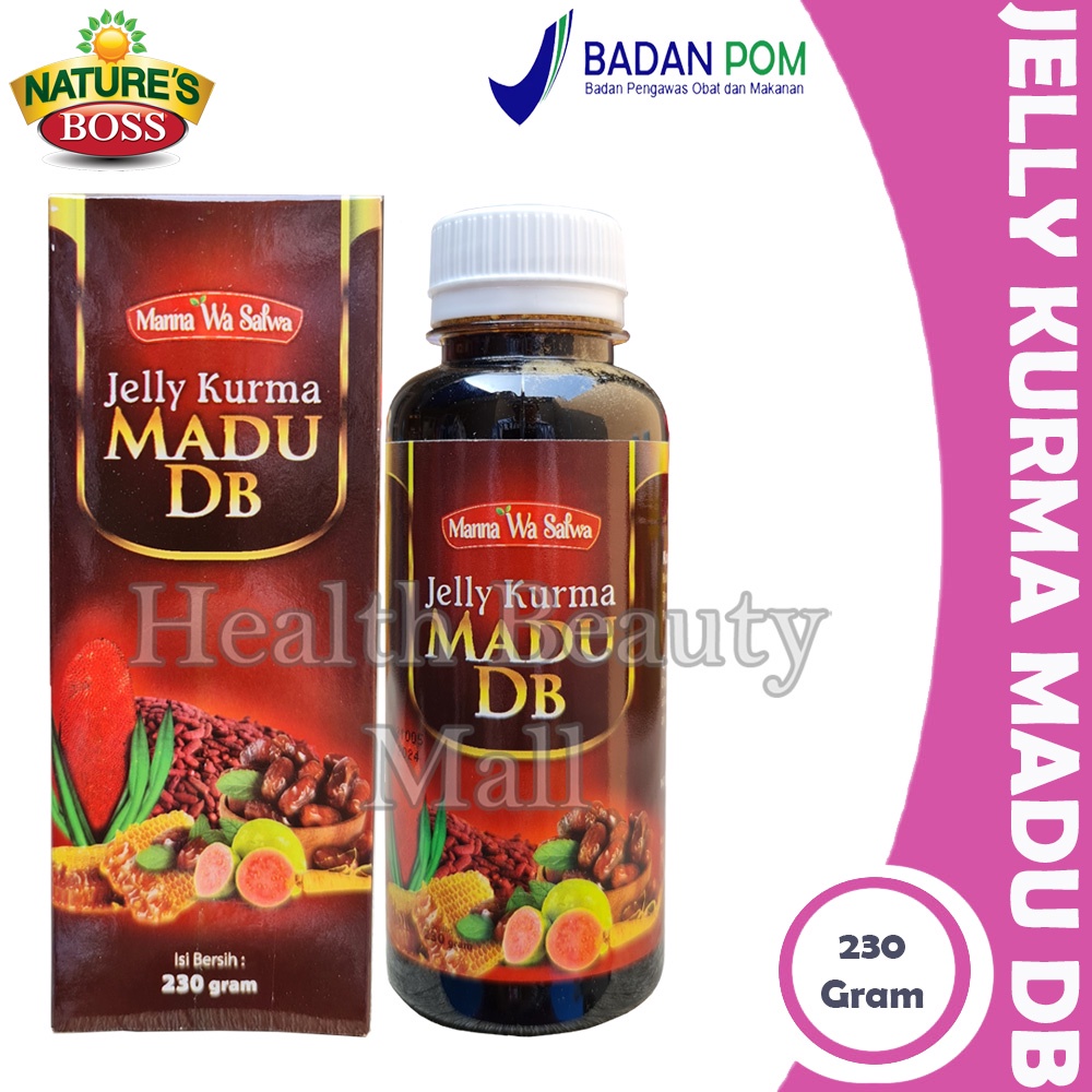 Manna Wa Salwa Jelly Kurma Madu DB 230 gr - Madu Murni Alami - Meningkatkan Daya Tahan Tubuh - Jeli