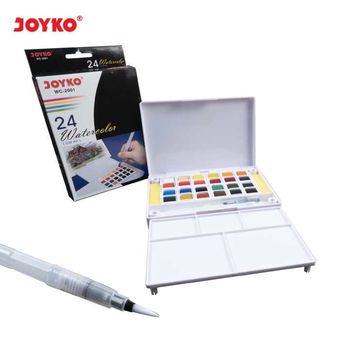 

(TERLARIS) Watercolor Cat Air Joyko WC-2001 24 Colors Warna