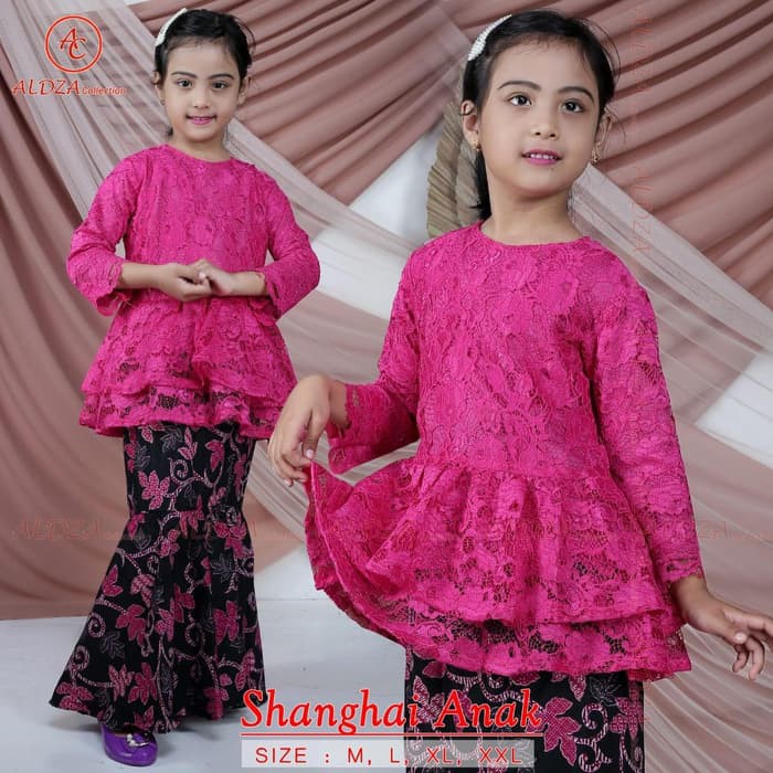 set kebaya shanghai anak berkualitas