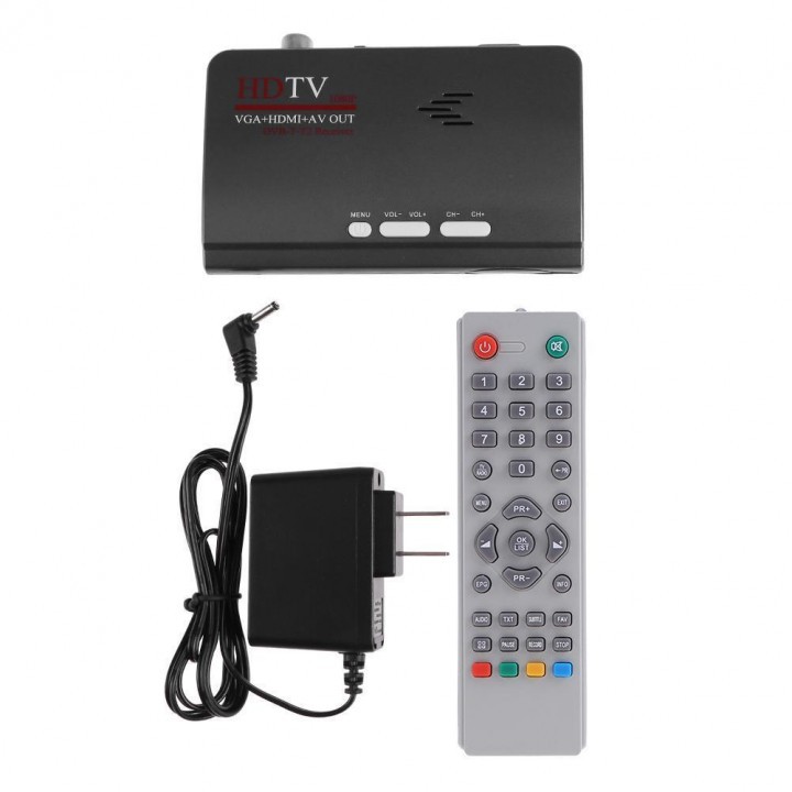 Receiver TV Box -Digital Terrestrial HDTV 1080p DVB-T T2 VGA CVBS TV Box Tuner Receiver