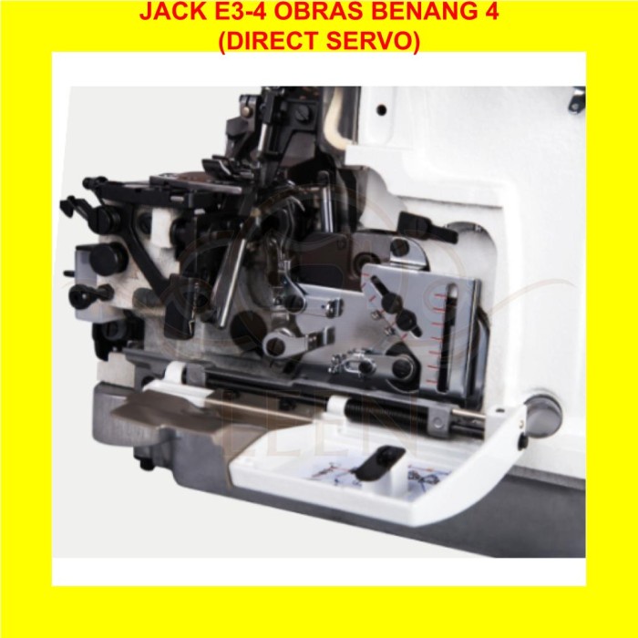 Mesin Neci Direct Servo Jack E3-4 E 4 Jahit Obras Benang 4 Kaos LEEN