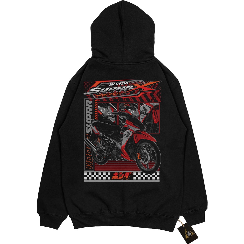 HOODIE HONDA SUPRA X 125 JAKET JUMPER SWEATER FLEECE COTTON PREMIUM QUALITY