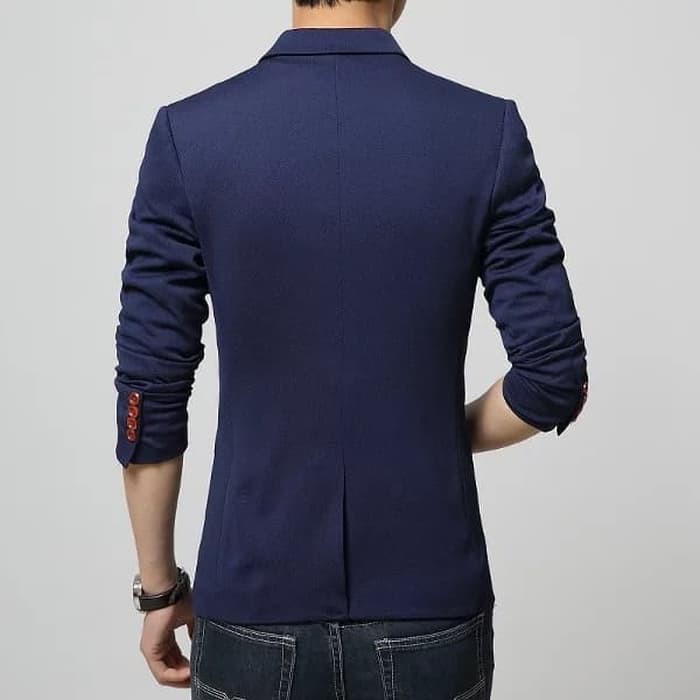 NEW BLAZER PRIA NAVY COOLIST SLIMFIT KOREA KEREN BAHAN HIGH TWIST TERBAIK SEMI FORMAL