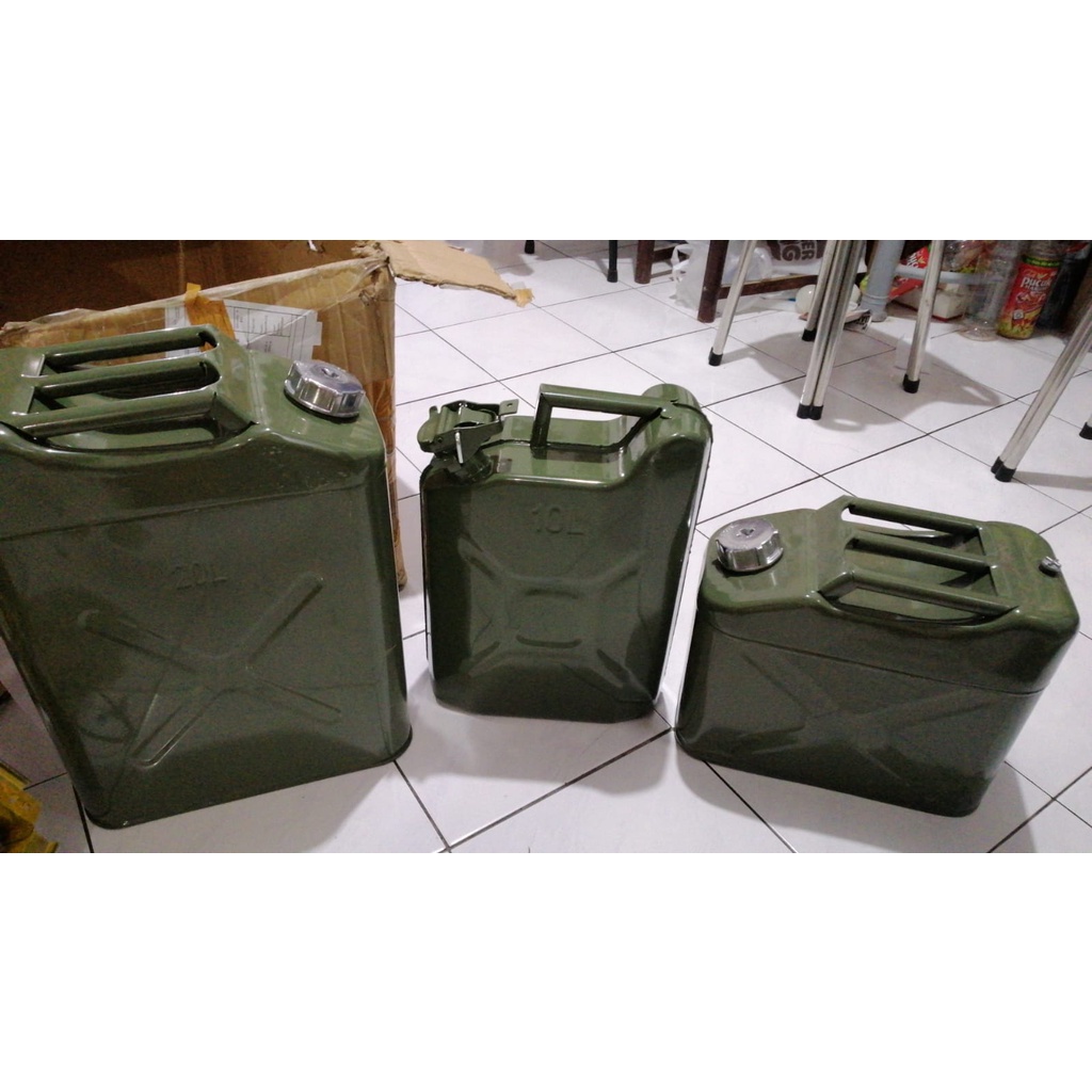 JERIGEN BESI 5 LITER 5L AMERICAN T. HEAVY DUTY Untuk menyimpan BENSIN SOLAR THINNER JERRYCAN tangki 