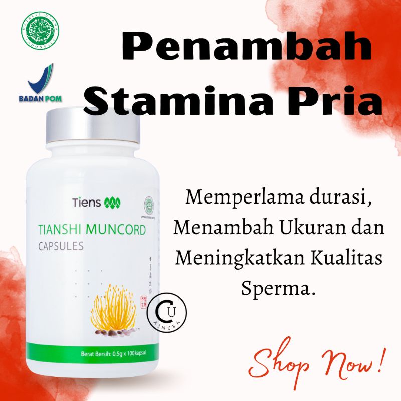 MUNCORD CORDYCEPS CAPSULE TIENS PENAMBAH STAMINA VITALITAS SEKSUAL PRIA DEWASA TIANSHI PENGUAT IMUN 