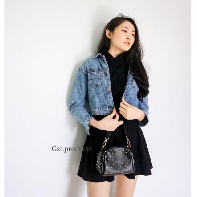 JILL DENIM JACKET | JAKET CROP | JAKET DENIM