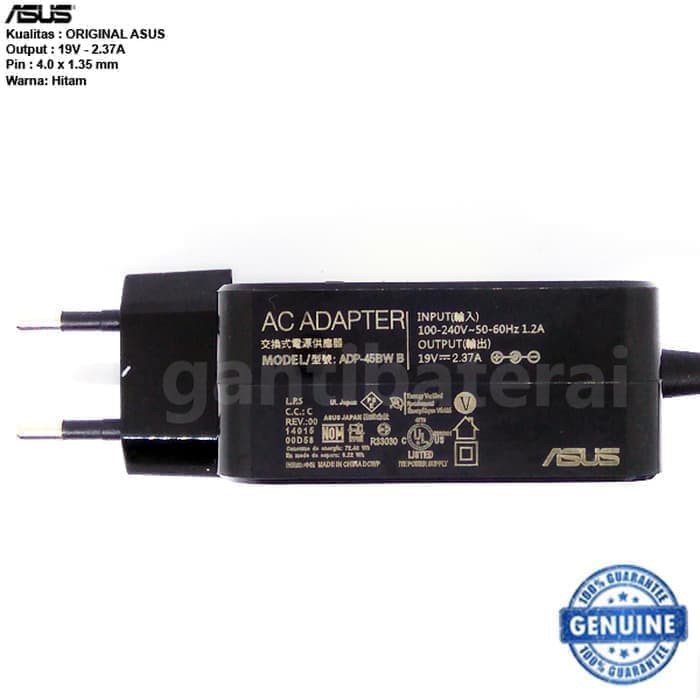 adaptor charger Asus VivoBook X441 X441SA X441SC X441U 2.37a 4.0x1.35m