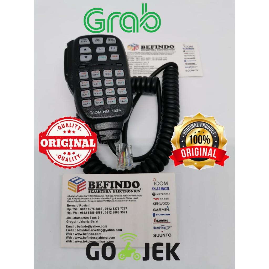 Mikrofon ICOM HM-133V Original ( Extra Mic untuk ICOM 2300 )