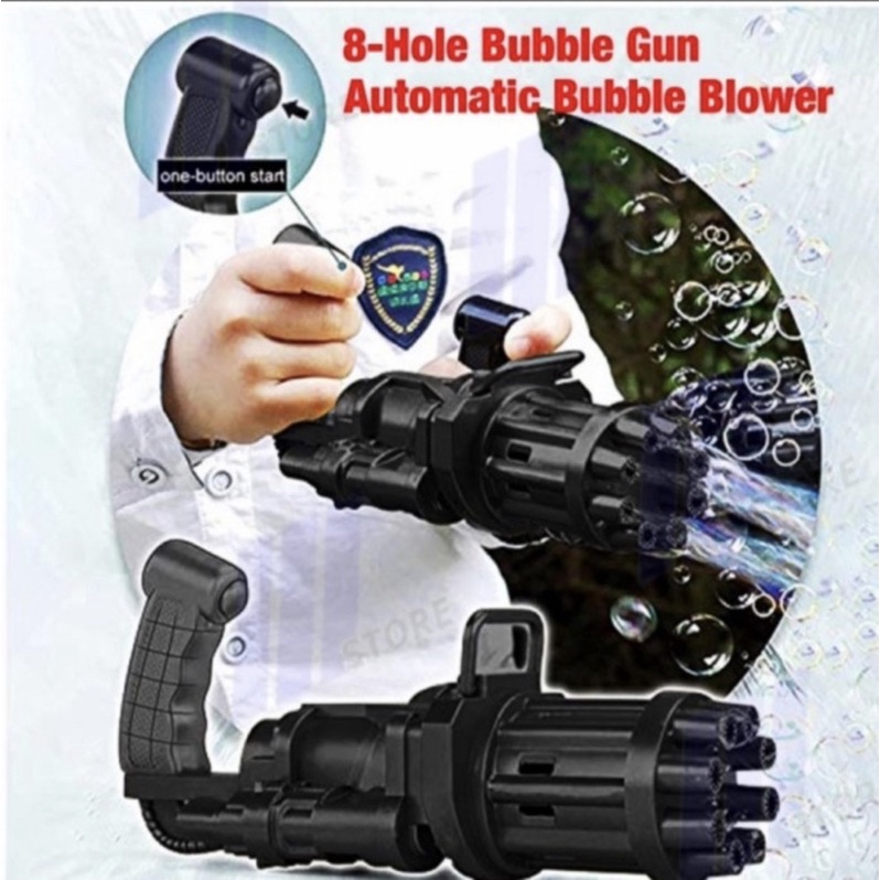 mainan pistol gelembung bubble - Bubble Machine Gun - Bubble Gun Gatling -