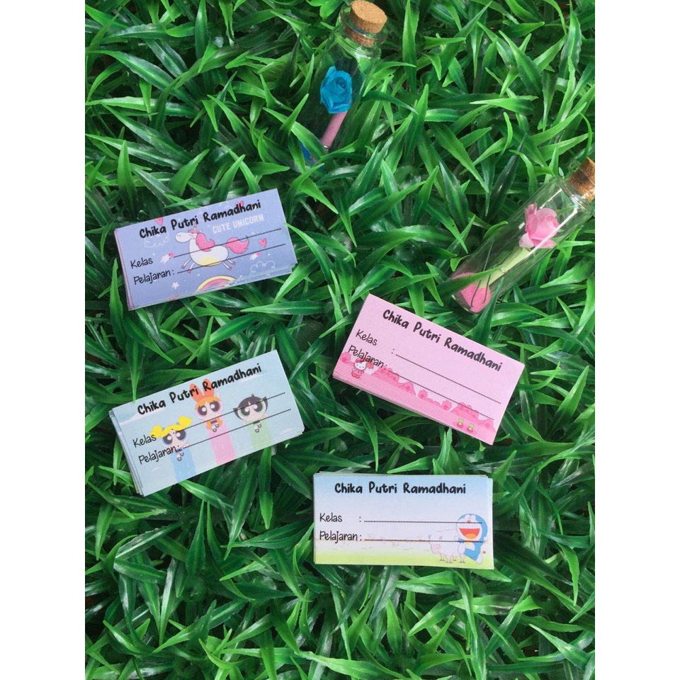 

Label Mata Pelajaran Sticker Nama Buku Sekolah Kelas Pelajaran SUPER MURAH ISI 52 pcs
